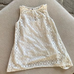 Kensie white crochet tank top